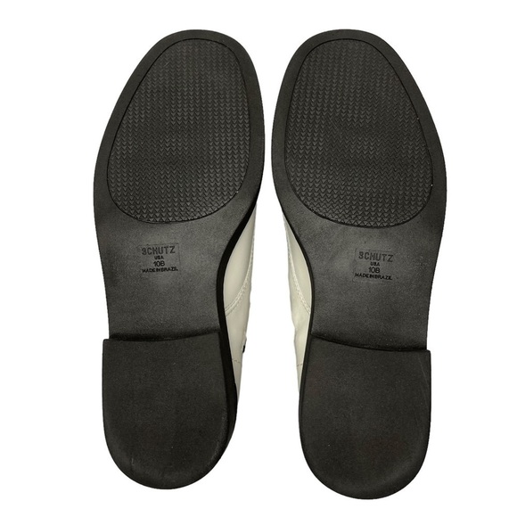 SCHUTZ McKenzie Lace Up Combat Boots Pearl White Women's Size 10B - Picture 13 of 16